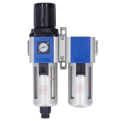 Compressed Air Filter Regulator Lubricator Combo High Performance 3 in 1 Unit with Water Oil Trap Separator for Industrial Pneumatic Systems Aluminum Alloy Construction PT3 (GFC400-10) in Kuwait