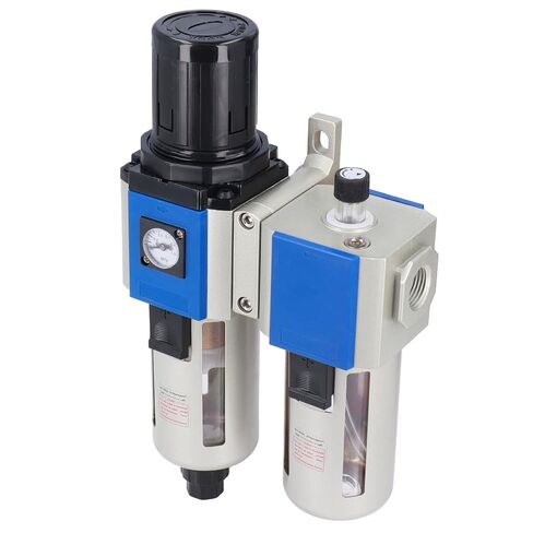 Compressed Air Filter Regulator Lubricator Combo High Performance 3 in 1 Unit with Water Oil Trap Separator for Industrial Pneumatic Systems Aluminum Alloy Construction PT3 (GFC400-10) in Kuwait