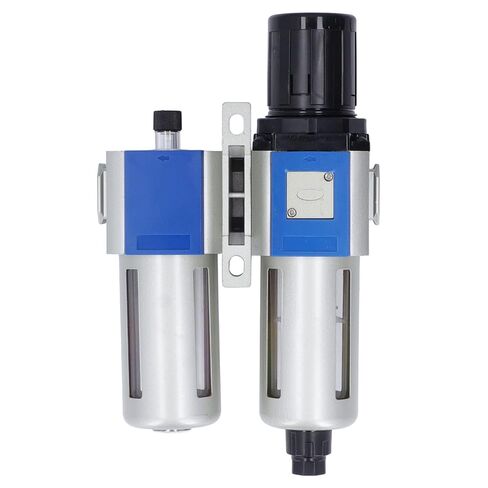 Compressed Air Filter Regulator Lubricator Combo High Performance 3 in 1 Unit with Water Oil Trap Separator for Industrial Pneumatic Systems Aluminum Alloy Construction PT3 (GFC400-10) in Kuwait