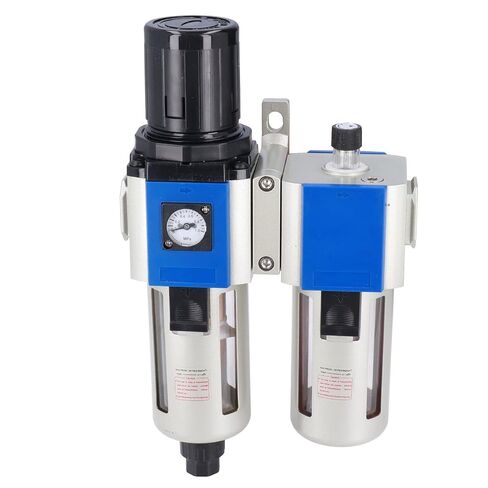 Compressed Air Filter Regulator Lubricator Combo High Performance 3 in 1 Unit with Water Oil Trap Separator for Industrial Pneumatic Systems Aluminum Alloy Construction PT3 (GFC400-10) in Kuwait