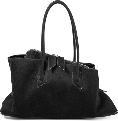 Bevel Edge Suede Large Tote for Women Suede Hobo Bags Retro Shoulder Handbags Purses for Work Travel in Saudi Arabia