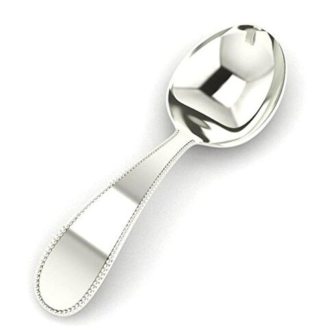 Krysaliis Sterling Silver Sophie Feeding Spoon - Premium Quality Food Grade Standard .925 Solid Sterling Silver Spoon - Engravable Gift For Baby with a Beautiful Gift Box in Saudi Arabia