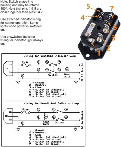 2 Pcs IEC320 C14 Inlet Module Power Socket - AC 250V 10A, 4 Terminals, DPST Rocker Switch with Red Indicator Light & Fuse Holder for Lab, Fitness & Industrial Equipment in Kuwait