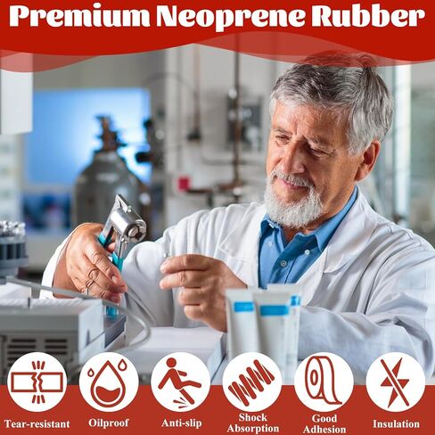 Neoprene Adhesive Rubber Strips, Sheets, Rolls 1/8" Thick x 4" Wide x 118" Long Thin Rubber Strips with Adhesive Backing for Gasket Material, DIY Projects in Kuwait
