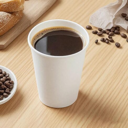 Coffee Cups, 100 Count 12 Oz Paper Cups, Disposable Cups for Hot and Cold, Disposable Coffee Cups for Office Home Party in Kuwait