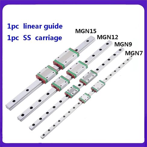 MGN7 MGN12 MGN15 MGN9 550/600/650mm 1*Miniature Linear Rail Guide+1 Pcs Block Slide(MGN9 H,650mm) in Saudi Arabia