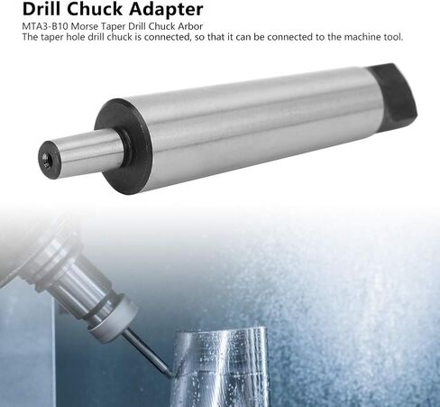 TANIQIACA MT3-B10 Morse Taper Shank Drill Chuck Arbor Adapter High Strength 45# Steel HRc-55 for Easy Machine Tool Connection in Kuwait