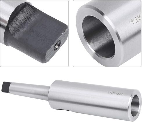 TANIQIACA Steel Taper Drill Sleeve Adapter Lengthened Reduction MT3-MT4 for Lathe Milling – Durable, High-Speed Steel Construction for Precision Work in Kuwait