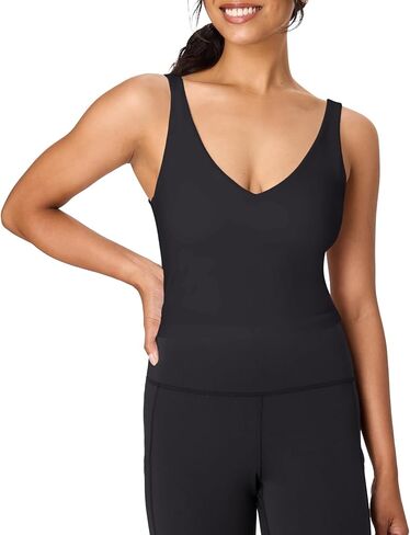 Hanes Women's Crop Top Clothing, Moves Cropped Workout Tank Tops for Women W/Shelf Bra, Sewn-in Padded Cups, Wicking in Kuwait