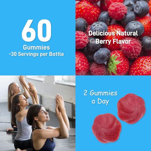 Biobor Magnesium Citrate Gummies 200mg for Adults, High Absorption Magnesium Supplement for Leg Cramps, Stress Relaxation, Muscle Health, No Artificial Colors or Flavors, Gluten Free, Vegetarian in Saudi Arabia