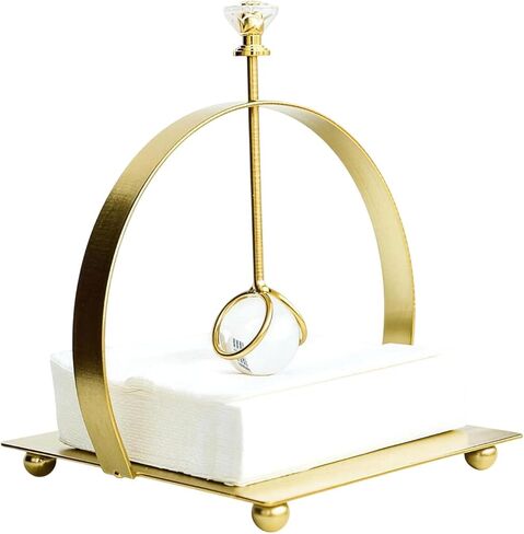 Napkin Holder for Table, Iron Tabletop Napkin Dispenser with Center Bar, Cocktail Paper Holder for Home Kitchen Restaurant Hotel Cafe Bar (Gold) in Saudi Arabia