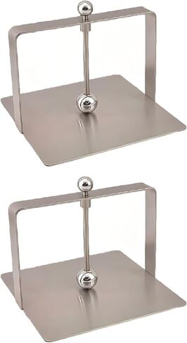 Newline NY Modern Table Napkin Holders 2-Pack Stainless Steel with Ball Shape Stopper Dual set Pack in Kuwait