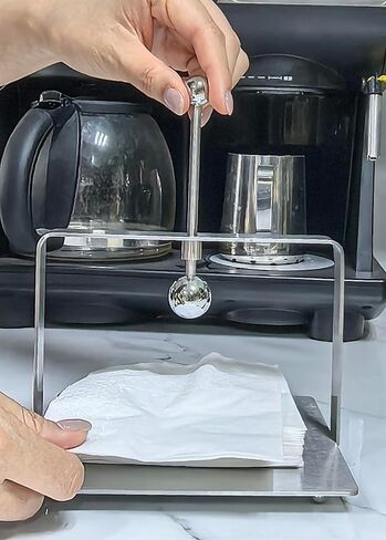 Newline NY Modern Table Napkin Holders 2-Pack Stainless Steel with Ball Shape Stopper Dual set Pack in Kuwait