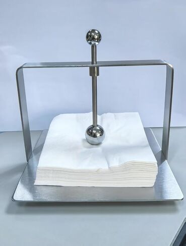 Newline NY Modern Table Napkin Holders 2-Pack Stainless Steel with Ball Shape Stopper Dual set Pack in Kuwait