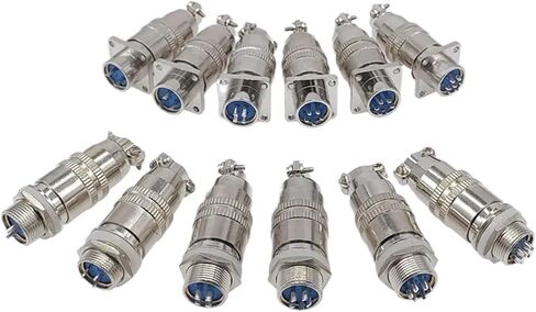 1PCS Connector 12mm XS12 Quick Push-Pull Round Square Socket 2-7 Pin 3A 400V Male Female(Circular 7P) in Kuwait