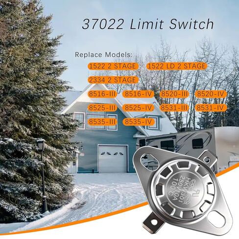 مفتاح حد 37022 متوافق مع فرن Atwood RV 85-III، 85-IV، 1522، 2334، 8516، 8520، 8525، 8531، مفتاح حد درجة الحرارة العالية in Kuwait