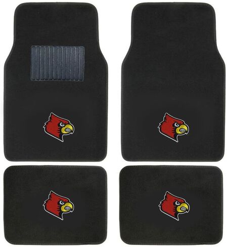 بطانة سجادة أرضية جديدة من نوع سجاد LOUISVILLE من Collegiate LOUISVILLE. رائع! شعار لويزفيل على جميع السجادات الأربعة in Kuwait
