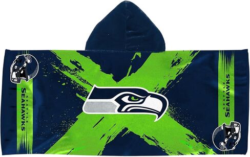 منشفة نورثويست سياتل سي هوكس NFL كروس أوت للشباب بغطاء للرأس من الألياف الدقيقة مقاس 22 × 51 بوصة in Kuwait
