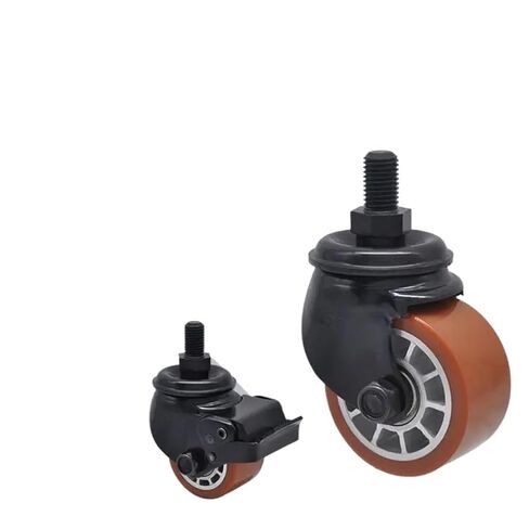 3inch Swivel Caster Wheel Threaded Stem M16×25mm Brake 1Pcs(M16x25mm-Brake) in Kuwait