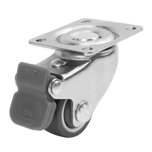 AT02-12 1 Inch Low Profile Wheels Soft Rubber Swivel Caster with 360 Degree Top 1Pcs in Kuwait