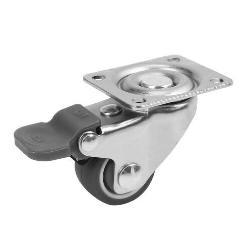 AT02-12 1 Inch Low Profile Wheels Soft Rubber Swivel Caster with 360 Degree Top 1Pcs in Kuwait