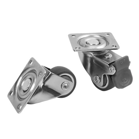 AT02-12 1 Inch Low Profile Wheels Soft Rubber Swivel Caster with 360 Degree Top 1Pcs in Kuwait
