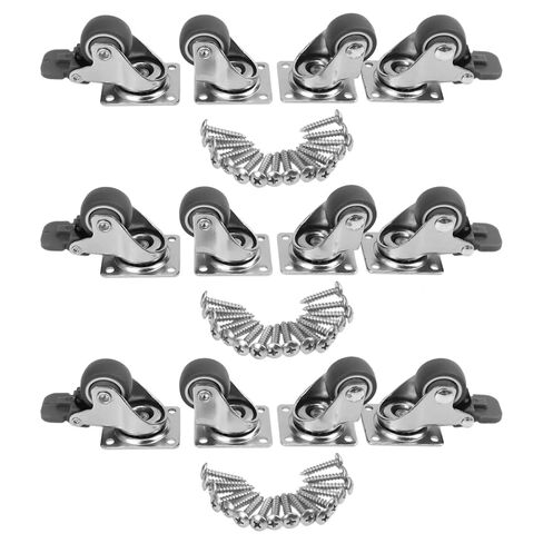 AT02-12 1 Inch Low Profile Wheels Soft Rubber Swivel Caster with 360 Degree Top 1Pcs in Kuwait
