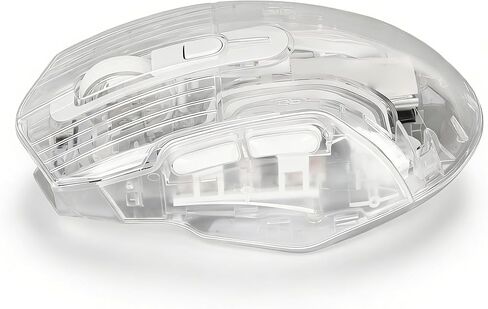 الماوس ميكانيكي للألعاب الميكانيكية الشفافة RGB ، MODE DUAL USB Mouse ، 3 MODE 5 MOUSE DPI DESTOP MOUSE للألعاب والرياضات الإلكترونية (أبيض) in Saudi Arabia