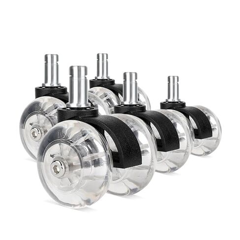Chair Caster Wheels 2inches Swivel Soft Rollers Transparent Furniture Wheel 5Pcs in Kuwait