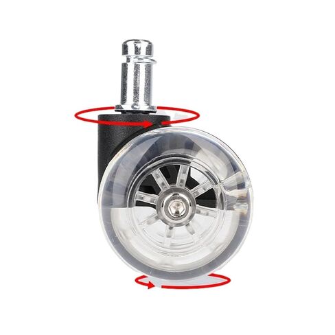 Chair Caster Wheels 2inches Swivel Soft Rollers Transparent Furniture Wheel 5Pcs in Kuwait