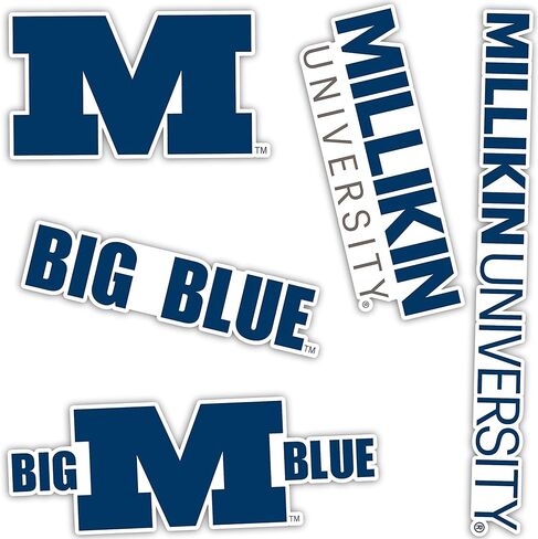 Desert Cactus Millikin University Sticker MU Big Blue Vinyl Decals Laptop Water Bottle Car Scrapbook T2 (Type 2) in Kuwait