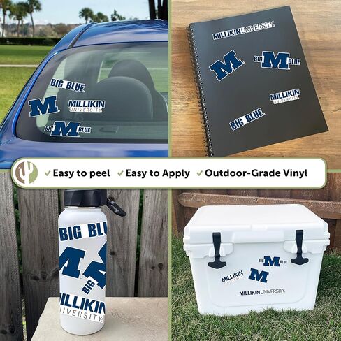 Desert Cactus Millikin University Sticker MU Big Blue Vinyl Decals Laptop Water Bottle Car Scrapbook T2 (Type 2) in Kuwait