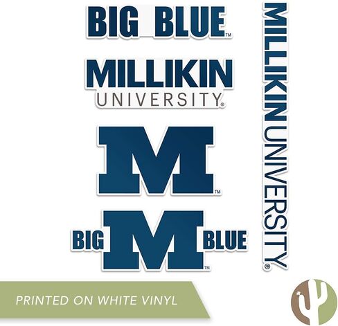 Desert Cactus Millikin University Sticker MU Big Blue Vinyl Decals Laptop Water Bottle Car Scrapbook T2 (Type 2) in Kuwait