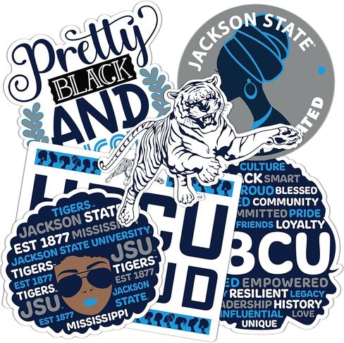 ملصق ديزرت كاكتوس جاكسون ستيت جامعة نمور J-State شارات الفينيل للكمبيوتر المحمول وزجاجة مياه وقصاصات السيارة (T2 HBCU-C) in Kuwait
