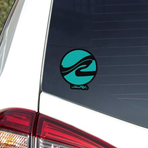 SeaRay Wave Circle Premium 4" Die Cut Vinyl Sticker Decal for Cars Trucks Auto Windows in Kuwait