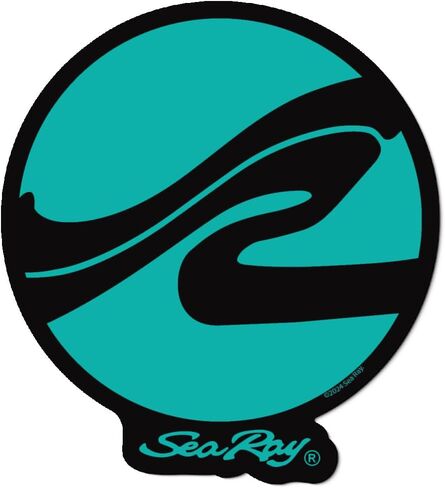 SeaRay Wave Circle Premium 4" Die Cut Vinyl Sticker Decal for Cars Trucks Auto Windows in Kuwait