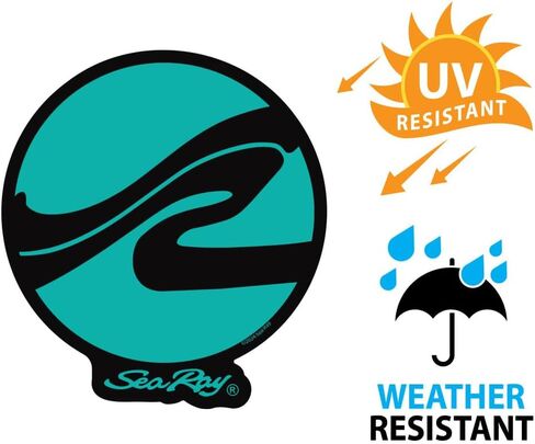 SeaRay Wave Circle Premium 4" Die Cut Vinyl Sticker Decal for Cars Trucks Auto Windows in Kuwait