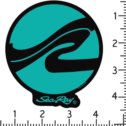 SeaRay Wave Circle Premium 4" Die Cut Vinyl Sticker Decal for Cars Trucks Auto Windows in Kuwait