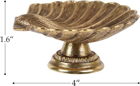 NIKKY HOME Vintage Ring Holder Jewelry Dish, Shell Shaped Trinket Display Decorative Metal Tray Classy Birthday Chrismas Gifts for Women in Saudi Arabia