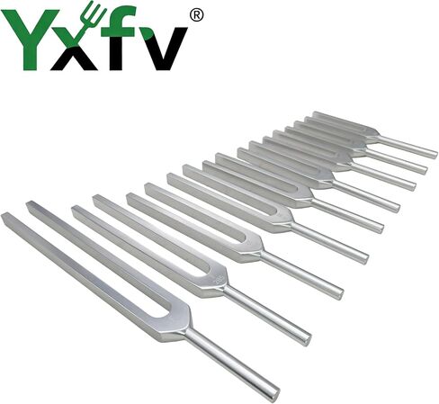 Solfeggio Tuning Forks Set for Healing – 9 Chakra Frequencies 174Hz to 963Hz, Precision-Machined Aluminum Alloy for Professional Sound Therapy, Energy Balancing in Kuwait