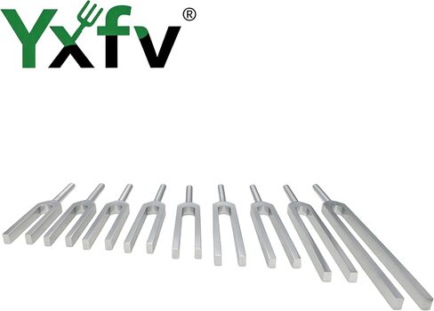 Solfeggio Tuning Forks Set for Healing – 9 Chakra Frequencies 174Hz to 963Hz, Precision-Machined Aluminum Alloy for Professional Sound Therapy, Energy Balancing in Kuwait