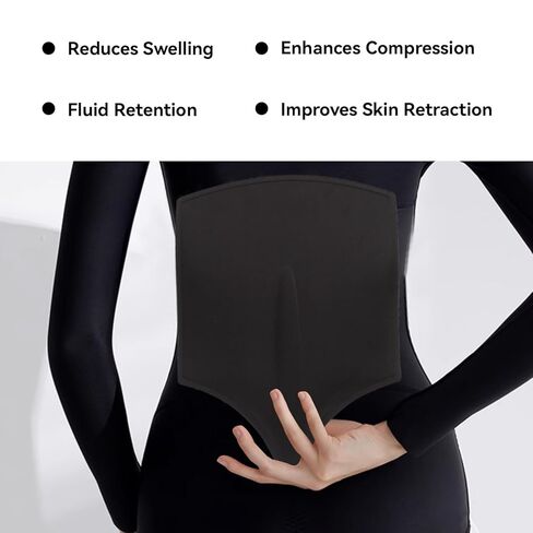 Lumbar Molder Liposuction Back Board, Foam Abdominal Compression Garment Back Lipo Board for Liposuction Recovery and BBI Post Surgery (Black) in Saudi Arabia
