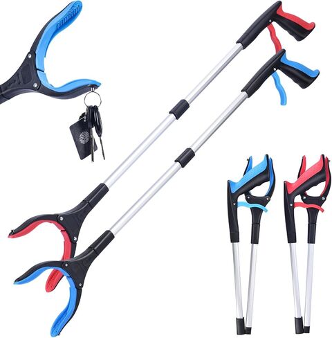 Matthew 2-Pack Grabber Reacher Tool, 32" Foldable Pick Up Stick Grabbers for Seniors, Lightweight Leaf Trash Picker Upper Grabber Tool, Surgery Recovery Gifts Elderly Must Haves in Kuwait