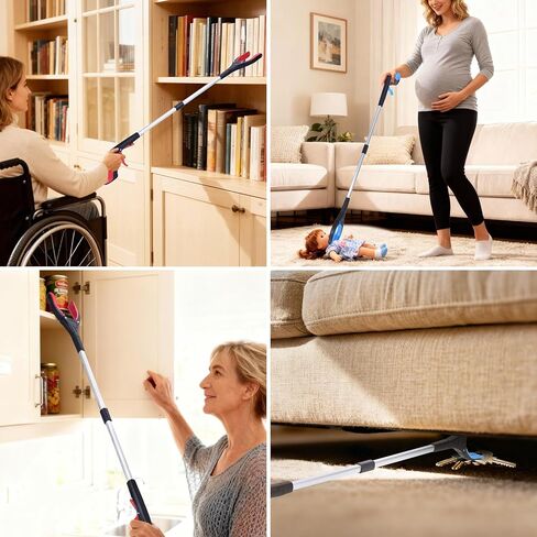 Matthew 2-Pack Grabber Reacher Tool, 32" Foldable Pick Up Stick Grabbers for Seniors, Lightweight Leaf Trash Picker Upper Grabber Tool, Surgery Recovery Gifts Elderly Must Haves in Kuwait