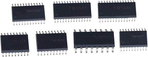 TM1618 TM1620 TM1637 TM1638 TM1640 TM1650 TM1668 SMD شرائح SOP-28 SOP16/18/20/24 10 قطعة (TM1637 SOP20) in Kuwait