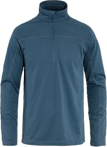 Fjallraven Abisko Lite Fleece Half Zip - Men's Indigo Blue Large in Saudi Arabia