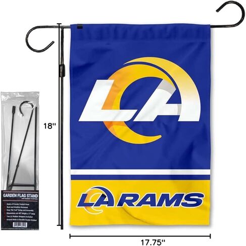 حامل عمود علم الحديقة وشعار Rams LA in Kuwait