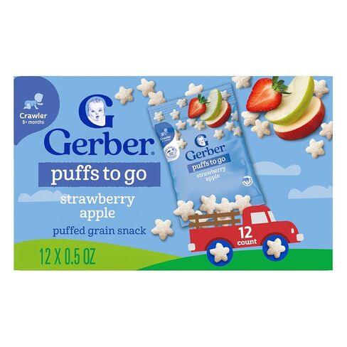 Gerber Baby Snacks Puffs, Blueberry, 1.48 Ounce (Pack of 6) in Saudi Arabia
