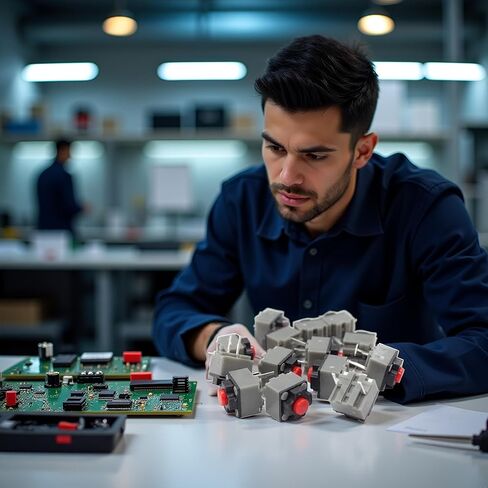 5 قطعة زر كتم الصوت 6x6x7.3 مللي متر مربع التبديل زر التبديل الصامت مايكرو 10 مليون ماوس مفاتيح صناعية صغيرة (رمادي ، أسود ، أحمر) in Kuwait