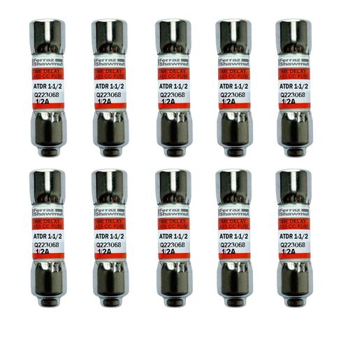 10-Pack New ATDR-1-1/2 ATDR-1-1/2A ATDR1.5A 600Vac Time Delay Class CC Fuse，ATDR-1-1/2A Cartridge Class CC Time-Delay Fuse ﻿ in Kuwait